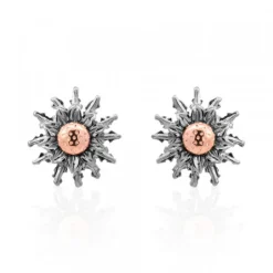 Pendientes Eguzkilore Rutenio y Rosa 14mm