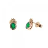 Pendientes Enea Oro y Esmeralda