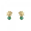 Pendientes Enea2 Oro y Esmeralda