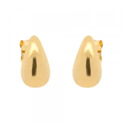 Pendientes Gota Plata Dorada 15mm