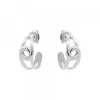Pendientes Hariak Entrelazados Plata 20mm