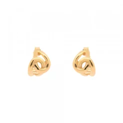 Pendientes Hariak Entrelazados Plata Dorada 12mm