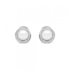 Pendientes Hariak Plata y Perla 13mm