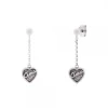 Pendientes Largos Ama Corazón Plata