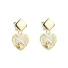 Pendientes Largos Corazón Maite Zaitut Plata Dorada