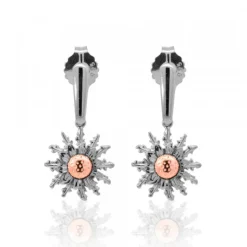 Pendientes Largos Eguzkilore Rutenio y Rosa