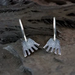 Pendientes Largos Mano de Irulegi de Rutenio