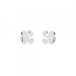Pendientes Lauburu Oro Blanco 9mm