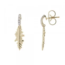Pendientes Mari Plata Dorada y Circonitas Blancas