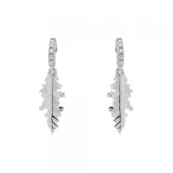 Pendientes Mari Plata y Circonitas Blancas