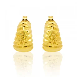 Pendientes Mask de Plata Dorada