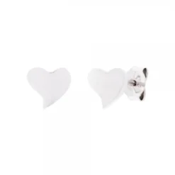 Pendientes Mini Bihotza Plata