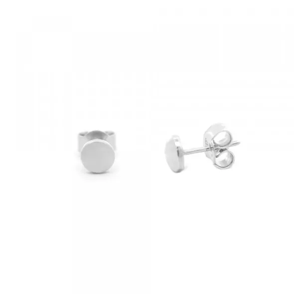 Pendientes Mini Botón Plata