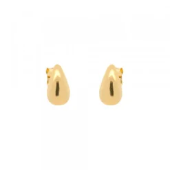 Pendientes Mini Gota Plata Dorada 10mm
