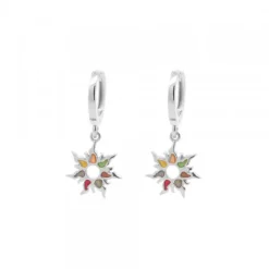 Pendientes Mountain Aro Plata Multicolor