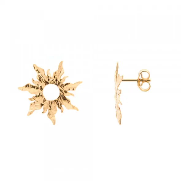 Pendientes Mountain Brillo Plata Dorada