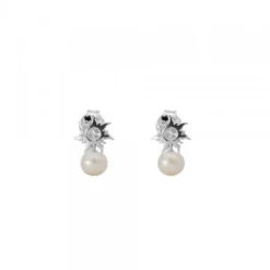 Pendientes Mountain de Plata con Perla