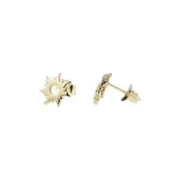 Pendientes Mountain de Plata Dorada