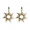 Pendientes Mountain Largos de Plata Dorada 30mm