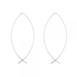 Pendientes Pez de Plata 60mm