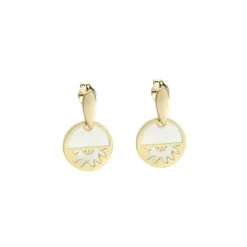 Pendientes Plata Dorada y Nácar Eguzkilore