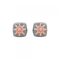Pendientes Q2 Plata Negra y Eguzkilore Rosa