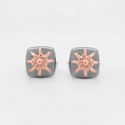 Pendientes Q2 Plata Negra y Eguzkilore Rosa