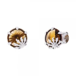 Pendientes Queen3 Plata y Cristal Citrino