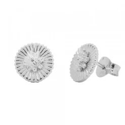 Pendientes Radial Plata