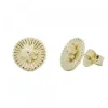 Pendientes Radial Plata Dorada