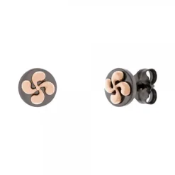 Pendientes R-Chic Lauburu Plata Rosa
