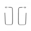 Pendientes Rectangulares Rutenio 40mm