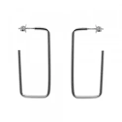 Pendientes Rectangulares Rutenio 40mm