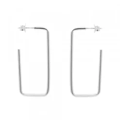 Pendientes Rectangulares Plata 40mm