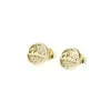 Pendientes Redondos Ama Plata Dorada 9mm