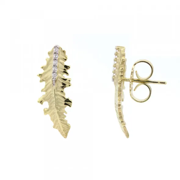 Pendientes Trepador Mari Plata Dorada y Circonitas