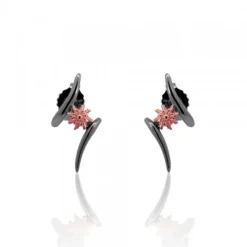 Pendientes Tximist de Rutenio y Plata Rosa