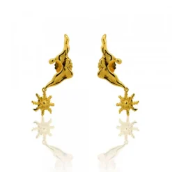 Pendientes Ur de Plata Dorada