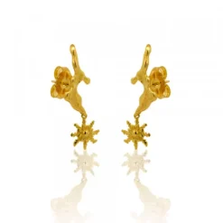 Pendientes Ur de Plata Dorada