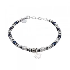 Pulsera Acero con Lapislázuli