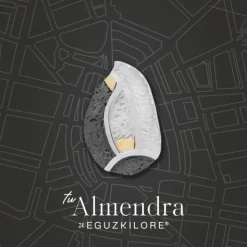 Pulsera Almendra de Vitoria Plata con Lámina de Oro