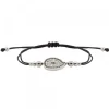 Pulsera Almendra Plata y Circonitas Negras