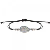 Pulsera Almendra Plata y Circonitas Azules