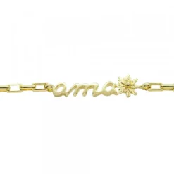 Pulsera Ama Bayona Plata Dorada