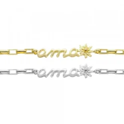 Pulsera Ama Bayona Plata Dorada