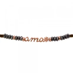 Pulsera Ama de Plata Rosa con Hematites