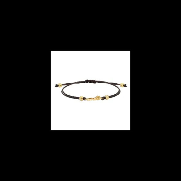Pulsera Ama Macramé de Plata Dorada