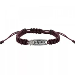 Pulsera Ama Marrón Plata Rústica