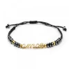 Pulsera Ama Plata Dorada con Hematites