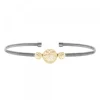 Pulsera Anuk Plata Dorada Rígida